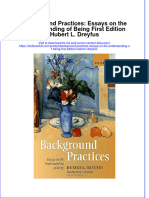 Textbook Background Practices Essays On The Understanding of Being First Edition Hubert L Dreyfus Ebook All Chapter PDF