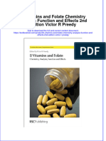 Textbook B Vitamins and Folate Chemistry Analysis Function and Effects 2Nd Edition Victor R Preedy Ebook All Chapter PDF