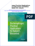 Download textbook Bacteriophages Practical Applications For Nature S Biocontrol 1St Edition Sabah A A Jassim ebook all chapter pdf 