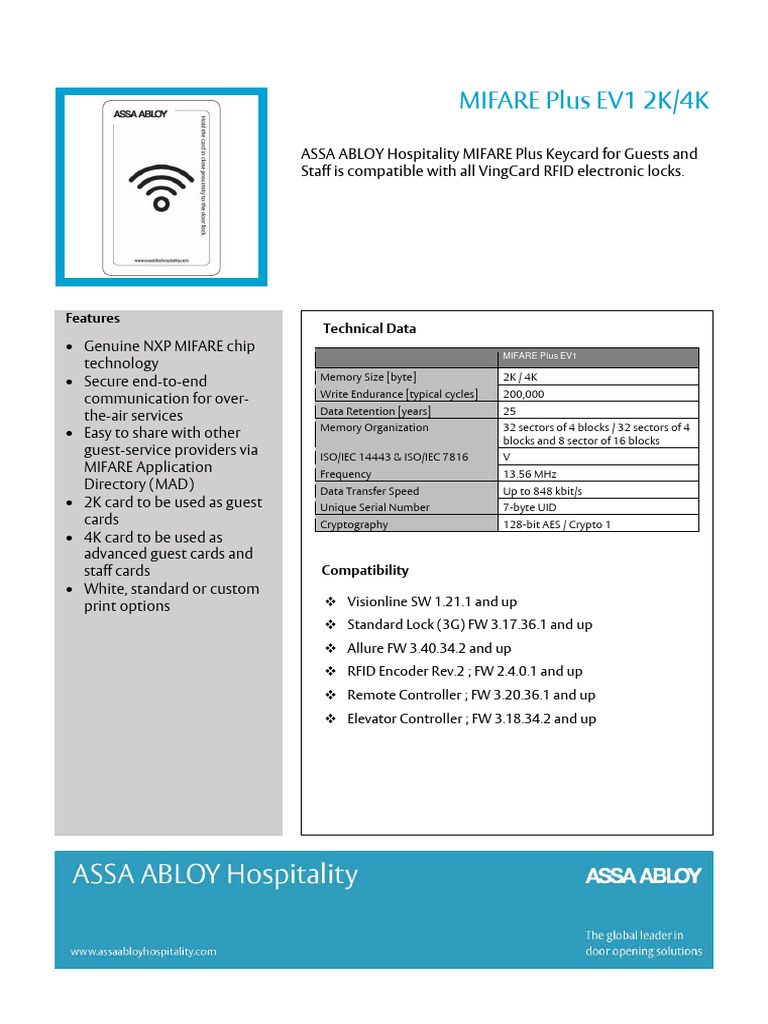 MIFARE Plus EV1 TS_v5 | PDF