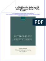 Download textbook Basic Laws Of Arithmetic Volumes I Ii Derived Using Concept Script Philip A Ebert ebook all chapter pdf 