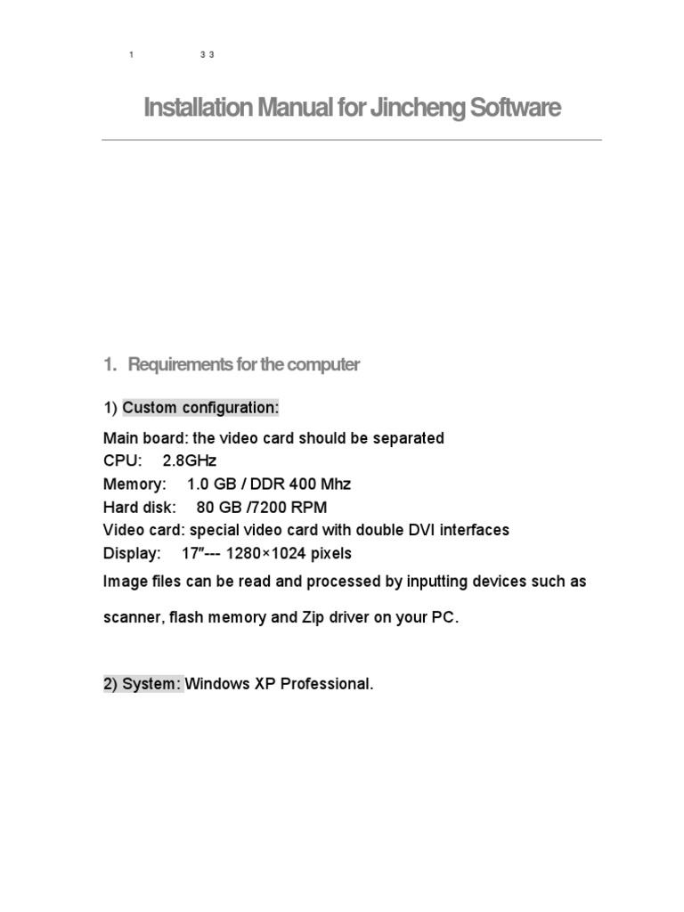 Jincheng Software Installation Guide | PDF | Shutter Speed | Personal ...