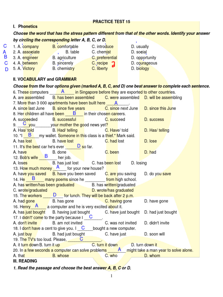 Phonetics and Grammar Practice Test | PDF | Saturn | Natural Satellite