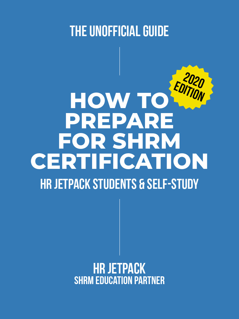 How To Prepare For Shrm Certification V1 1 Pdf Sleep Anxiety