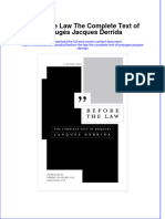 Download textbook Before The Law The Complete Text Of Prejuges Jacques Derrida ebook all chapter pdf 
