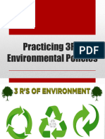 Practicing 3Rs Environmental Policies