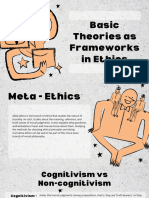 Basic theories as Frameworks in Ethics