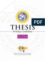 Thesis Writing Guideline Faculty of Psychology