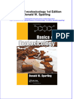 Download textbook Basics Of Ecotoxicology 1St Edition Donald W Sparling ebook all chapter pdf 