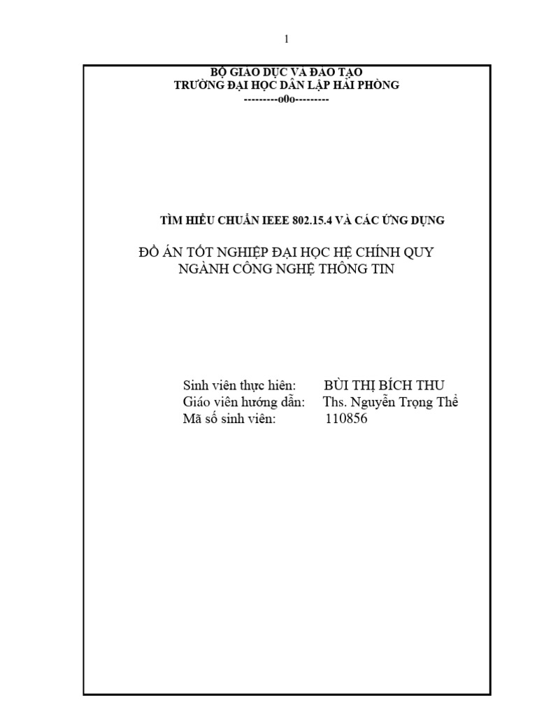 Tim Hieu Chuan Ieee 802 15 4 Va Cac Ung Dung476 | PDF
