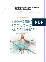 Textbook Behavioural Economics and Finance Michelle Baddeley Ebook All Chapter PDF
