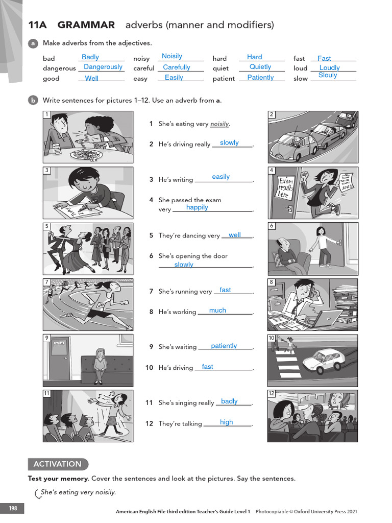 Grammar Activity - Jaqueline | PDF | Adverb | Linguistics