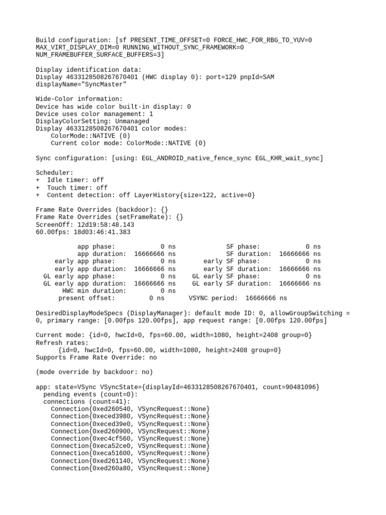 Display Configuration and Performance Data | PDF | Software | Computer ...