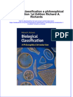 Textbook Biological Classification A Philosophical Introduction 1St Edition Richard A Richards Ebook All Chapter PDF