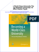 PDF Becoming A World Class University The Case of King Abdulaziz University 1St Edition Osama Tayeb Ebook Full Chapter