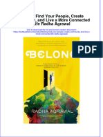 Download textbook Belong Find Your People Create Community And Live A More Connected Life Radha Agrawal ebook all chapter pdf 