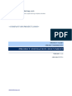 PID Project Initiation Document Template