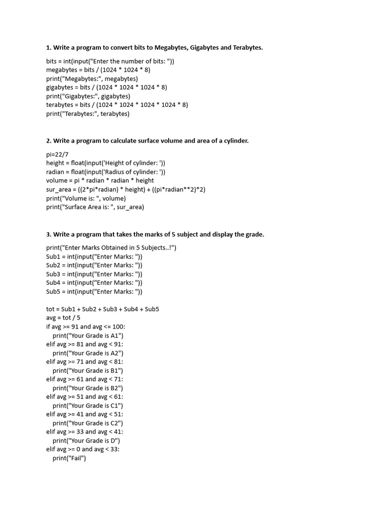 Python Final Practicals | PDF | Inheritance (Object Oriented ...