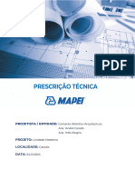 MAPEI - Prescrição Técnica MD 05 24 Unidade Hoteleira