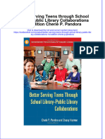 Download textbook Better Serving Teens Through School Library Public Library Collaborations 1St Edition Cherie P Pandora ebook all chapter pdf 