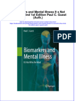 Textbook Biomarkers and Mental Illness It S Not All in The Mind 1St Edition Paul C Guest Auth Ebook All Chapter PDF