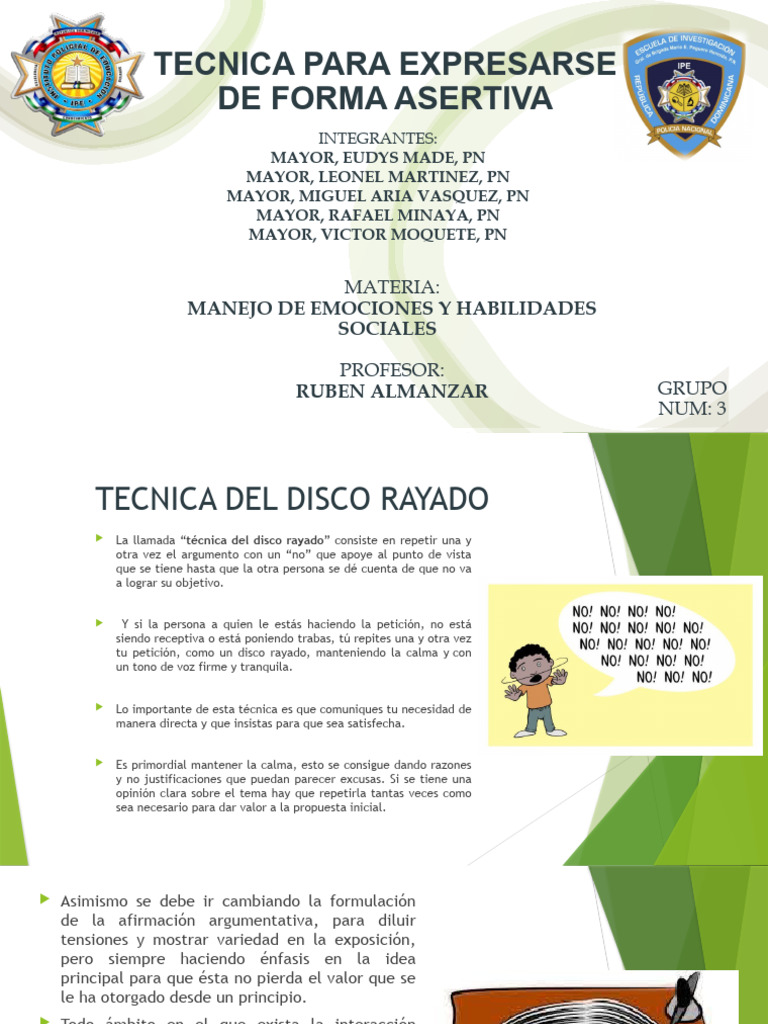 Tecnica para Expresarse de Forma Asertiva | PDF | Verdad | Las emociones