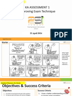 Y8 T3 W02 - Improving Exam Technique