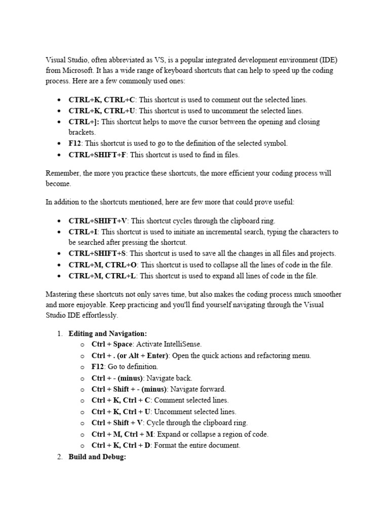Document | PDF | Keyboard Shortcut | Software Development