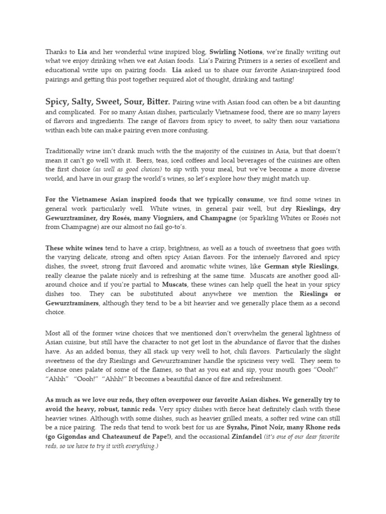Asian food wine pairing pdf taste wine