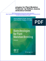 Textbook Biotechnologies For Plant Mutation Breeding Protocols 1St Edition Joanna Jankowicz Cieslak Ebook All Chapter PDF