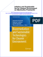 Download textbook Bioremediation And Sustainable Technologies For Cleaner Environment 1St Edition Marimuthu Prashanthi ebook all chapter pdf 