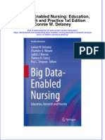 Download textbook Big Data Enabled Nursing Education Research And Practice 1St Edition Connie W Delaney ebook all chapter pdf 