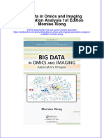 Textbook Big Data in Omics and Imaging Association Analysis 1St Edition Momiao Xiong Ebook All Chapter PDF