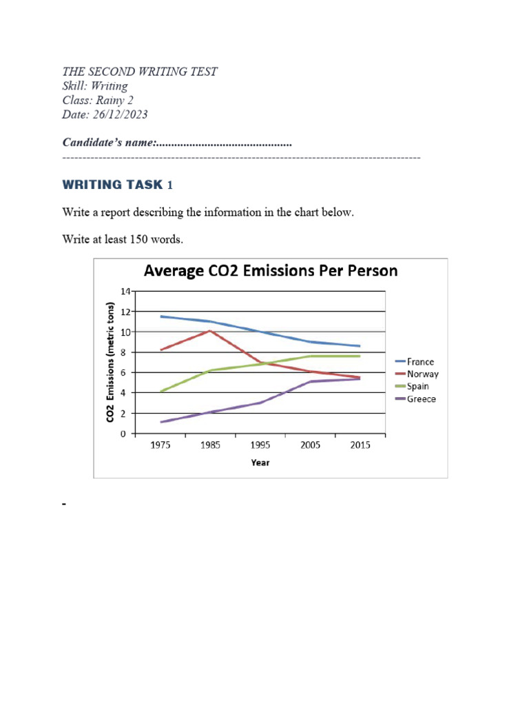 The Second Writing Test Pdf