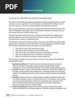 Transcript For Introduction To AWS Well-Architected Framework