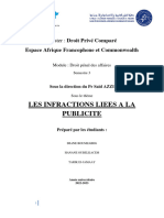 Copie de LES INFRACTIONS LIEES A LA PUBLICITE VF