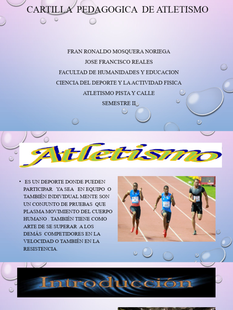 Cartilla de Atletismo de Fran (1) | PDF | Corriendo | Deporte del atletismo