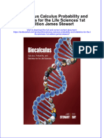PDF Biocalculus Calculus Probability and Statistics For The Life Sciences 1St Edition James Stewart Ebook Full Chapter