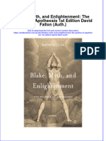 Textbook Blake Myth and Enlightenment The Politics of Apotheosis 1St Edition David Fallon Auth Ebook All Chapter PDF