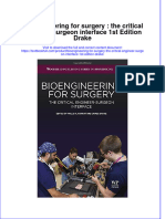 Download textbook Bioengineering For Surgery The Critical Engineer Surgeon Interface 1St Edition Drake ebook all chapter pdf 