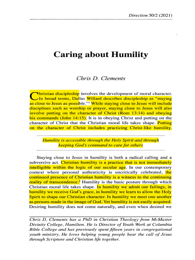 Cultivating Christ-like Humility | PDF | Humility | Copyright