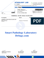 PERIPHERAL BLOOD SMEAR EXAMINATION Test Report Format Example Sample Template Drlogy Lab Report
