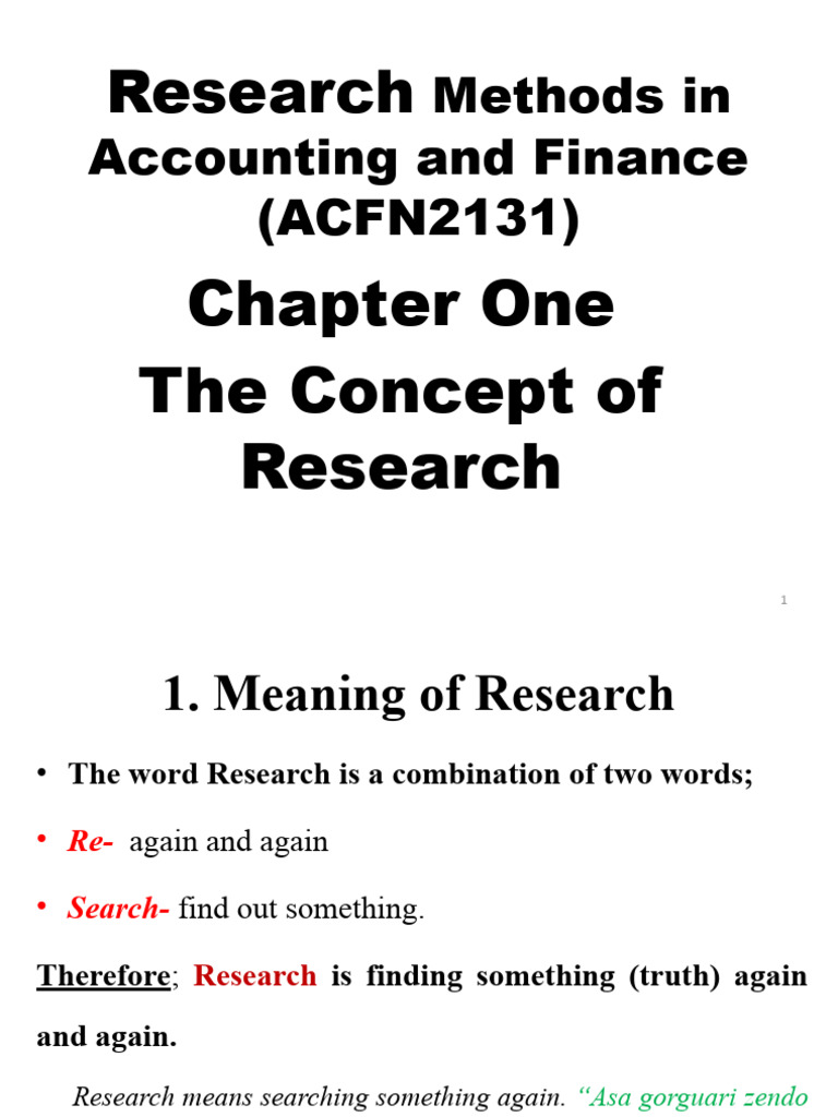 Research Methods in Accounting & Finance | PDF | Hypothesis ...