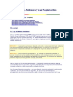 RESUMEN - Ley Del Medio Ambiente y Sus Reglamentos