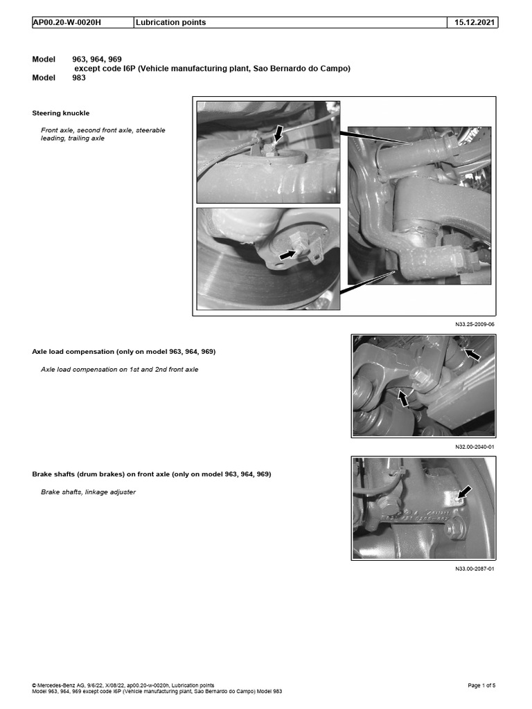 Lubrication Points PDF Axle Trailer (Vehicle)