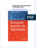 Download textbook Bioinspired Heuristics For Optimization El Ghazali Talbi ebook all chapter pdf 