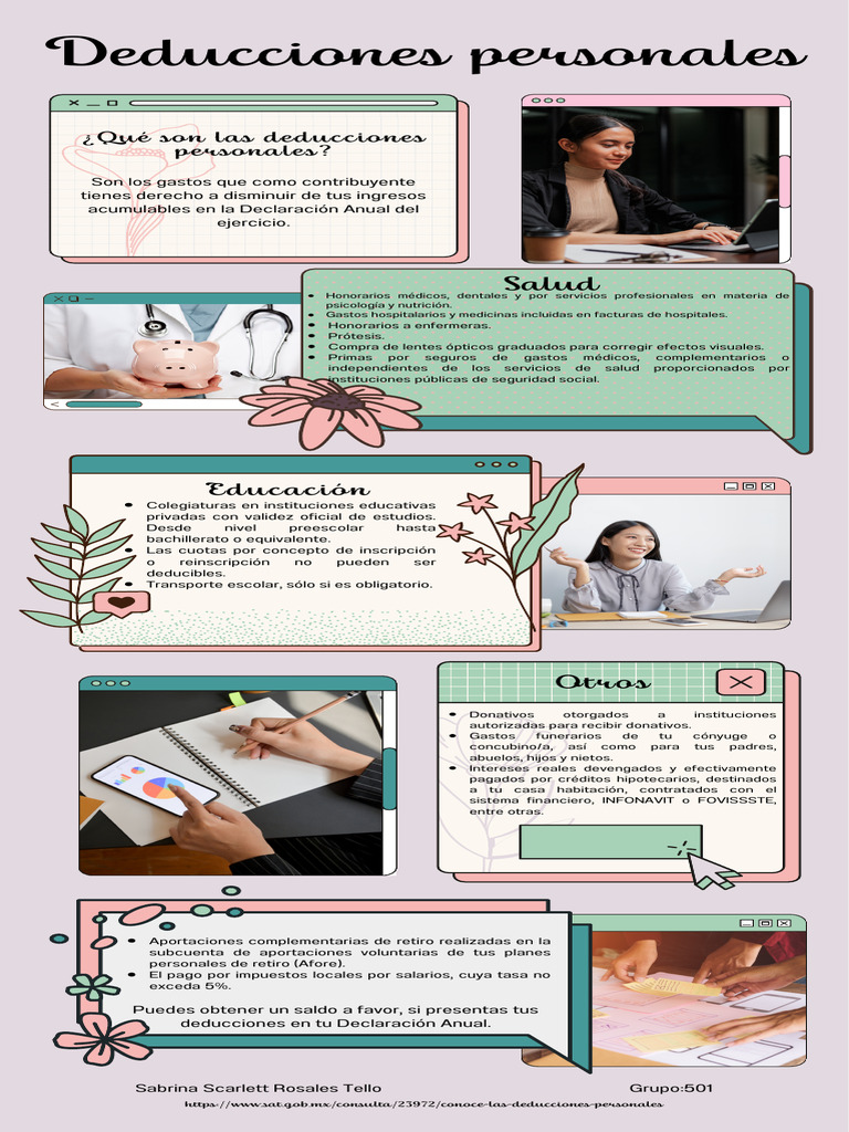 Deducciones Personales en Declaración Anual | PDF | Economias