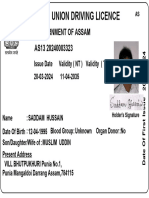 Saddam Hussain Licence