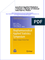 Textbook Biopharmaceutical Applied Statistics Symposium Volume 1 Design of Clinical Trials Karl E Peace Ebook All Chapter PDF