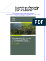 PDF Biomagnetic Monitoring of Particulate Matter in The Indo Burma Hotspot Region 1St Edition Rai Ebook Full Chapter
